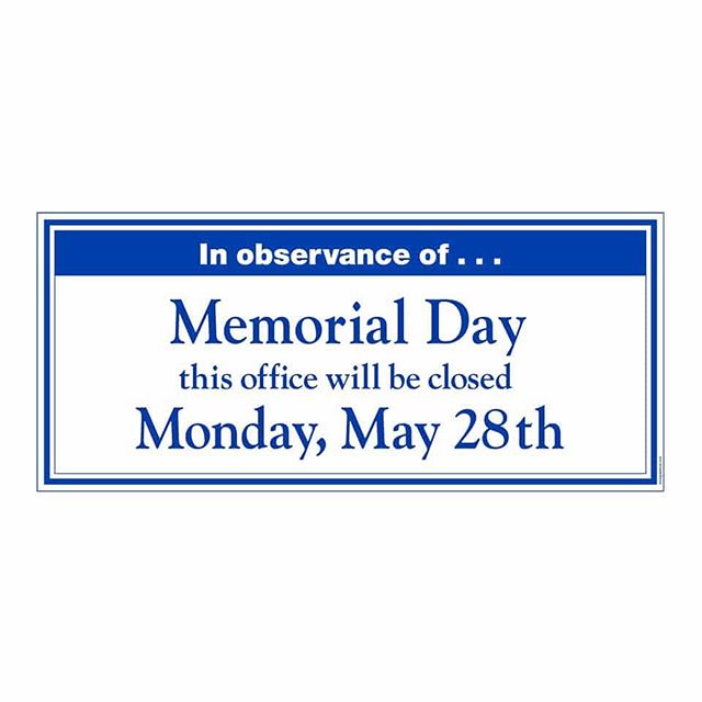 The Leasing Office will be closed today in observance of Memorial Day.  We will reopen tomorrow, Tuesday May 29.  Have a safe Memorial Day.